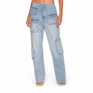 AFRM Sigmund Jean in Light Wash Sz 25